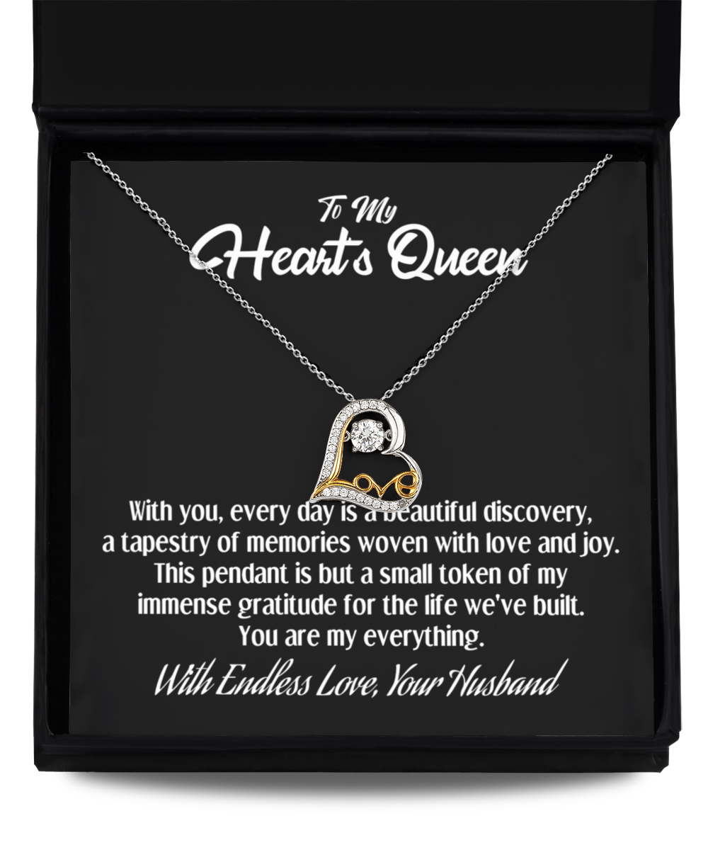 Heart's Queen, Beautiful Discovery Valentine Love Dancing Necklace: a Tapestry of Memories