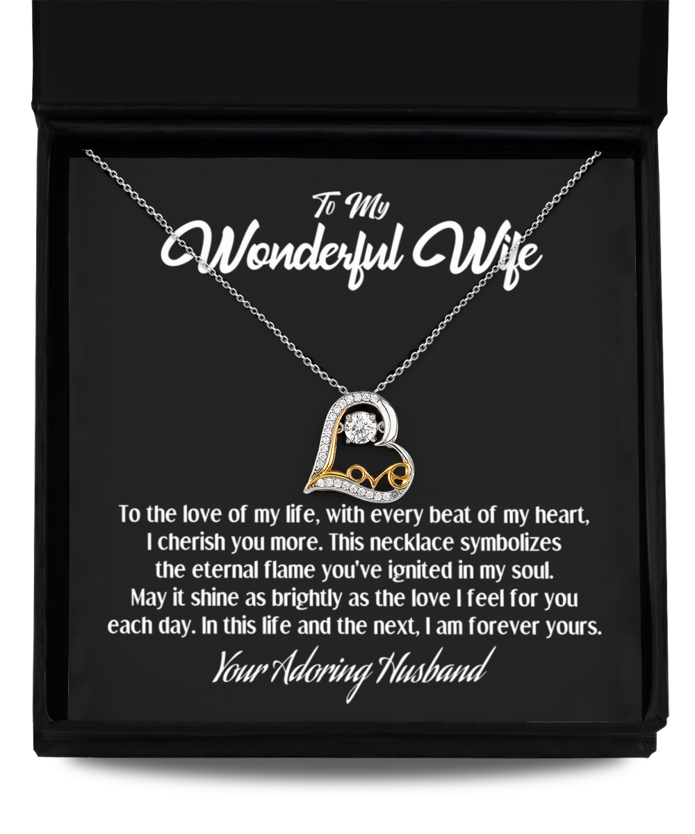 Wonderful Wife Valentine's Day Love Dancing Necklace - Eternal Flame of My Soul